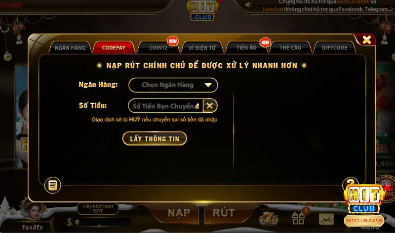 Chơi game đổi thưởng khủng, nạp rút 1-1